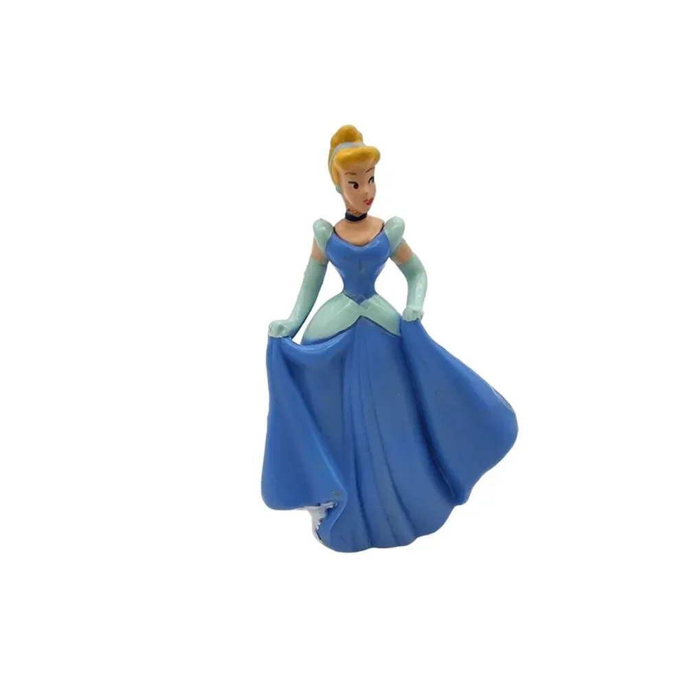 Disney Princess DecoPac Figures Lot Belle Cinderella Aurora Cake Toppers 2.5in